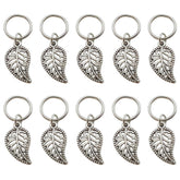 Silver Leaf Hair Rings